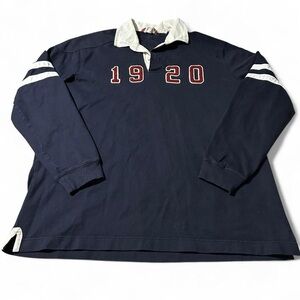 Vintage Y2K Sport Shop Long Sleeve Rugby Polo Shirt Size XL